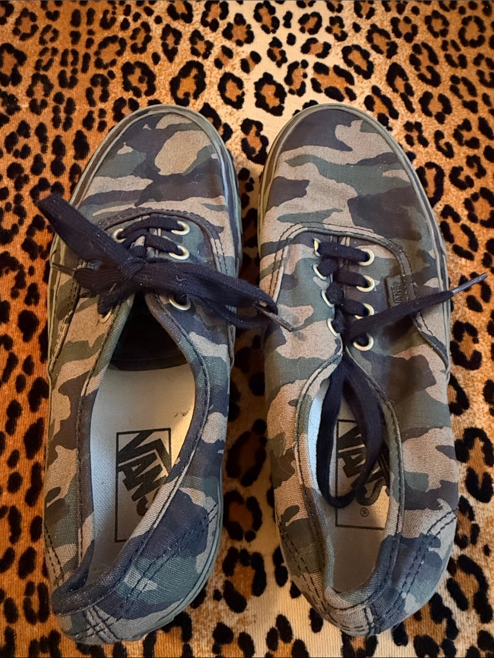 Vans Camo Low-Top Sneakers - Olive/Black